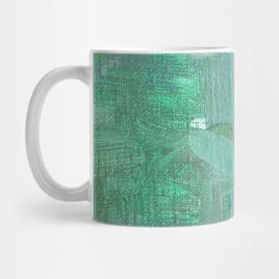 Abstract Oil Painting 3c1 Seafoam Pistachio Moss Mug